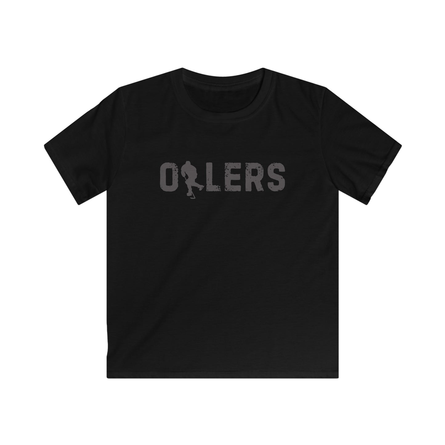 Kids dark black/navy Oilers Softstyle Tee