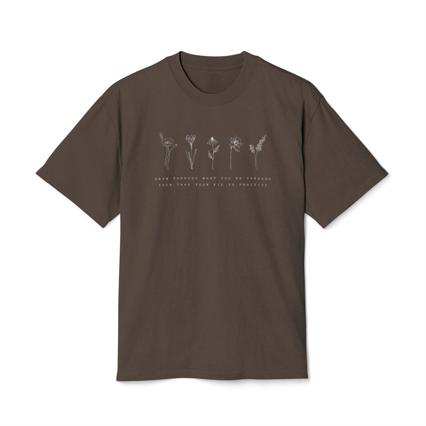 Go Through What You Grow Through Then Take Your Kids To Hockey Unisex Heavy Faded Tee