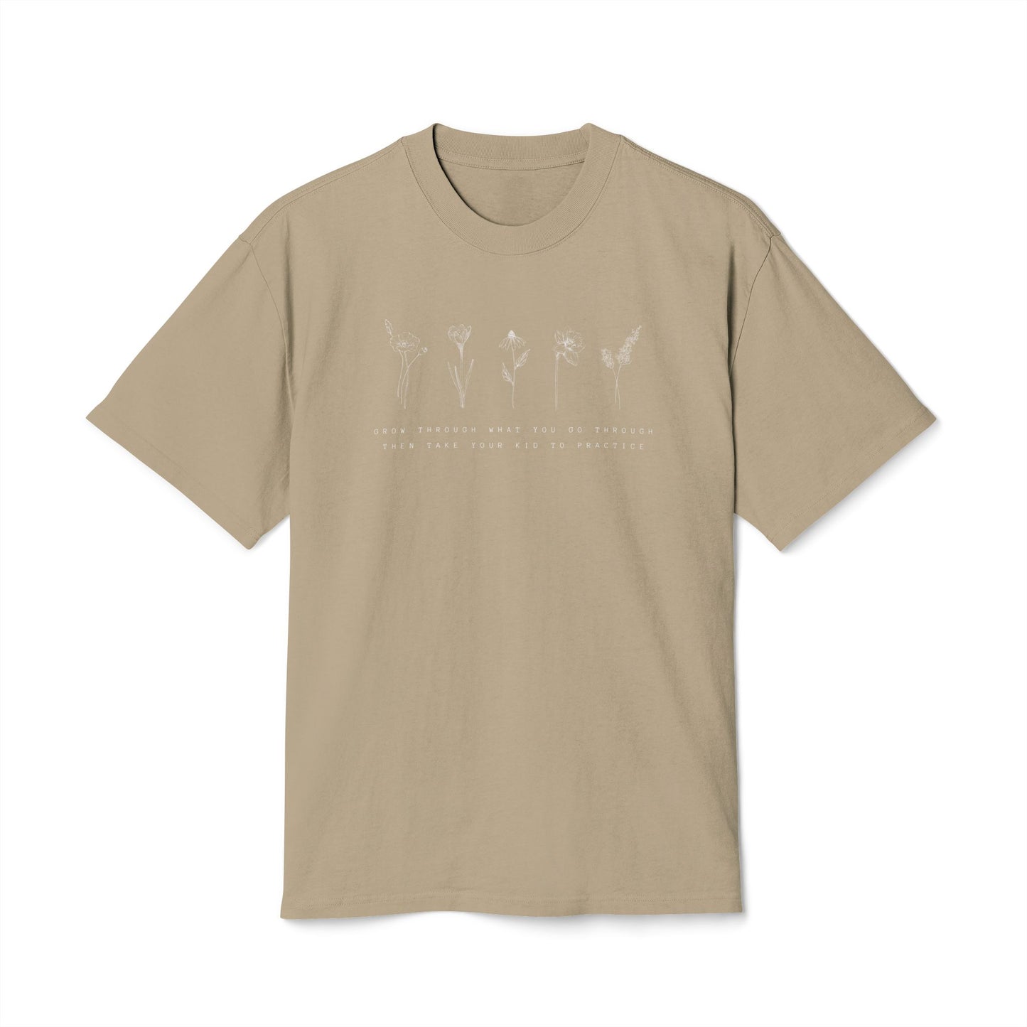 Go Through What You Grow Through Then Take Your Kids To Hockey Unisex Heavy Faded Tee