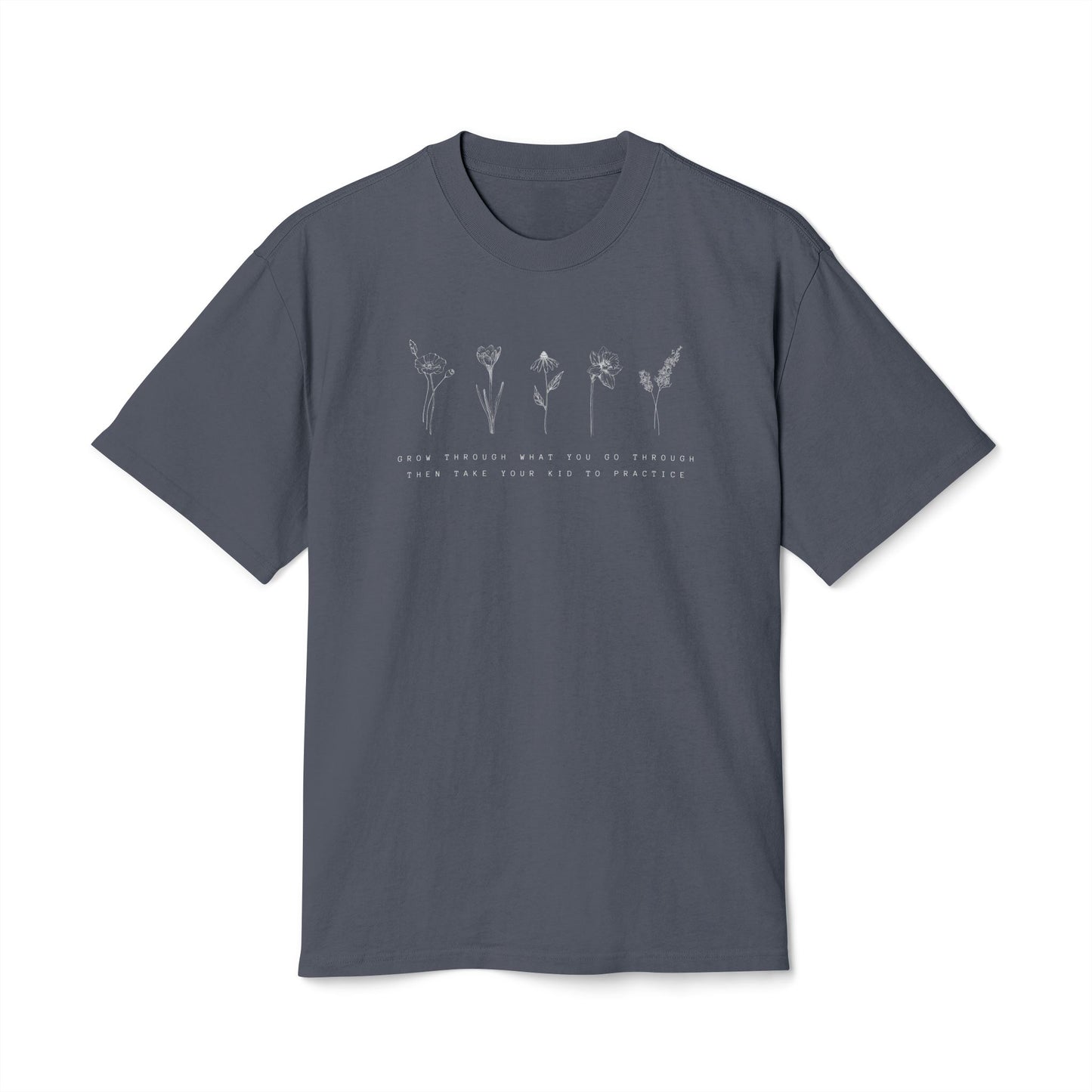 Go Through What You Grow Through Then Take Your Kids To Hockey Unisex Heavy Faded Tee