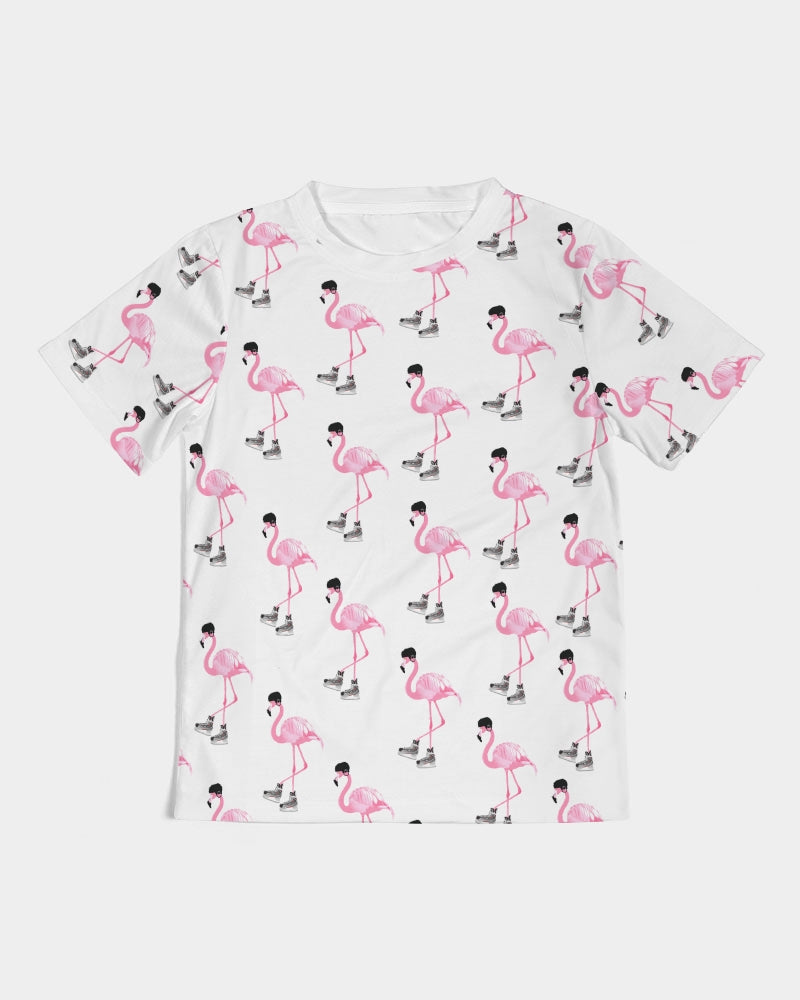 Hockey Playing Flamingos Kids All-Over Print Tee