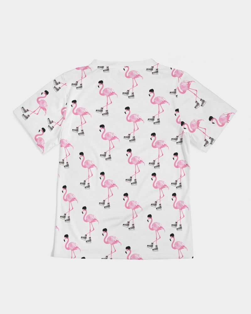 Hockey Playing Flamingos Kids All-Over Print Tee