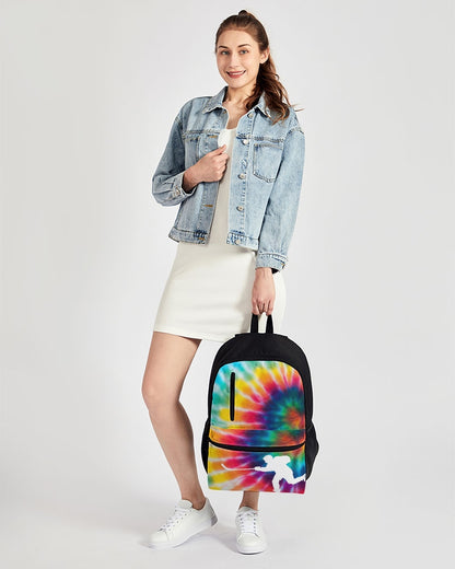 Tye Dye Duo-Zip Front Canvas Backpack