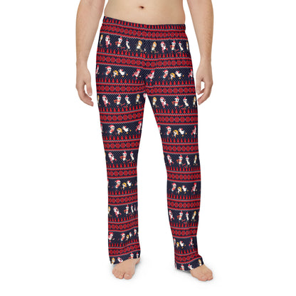 Adult Holiday Skating Penguins Pajama Pants