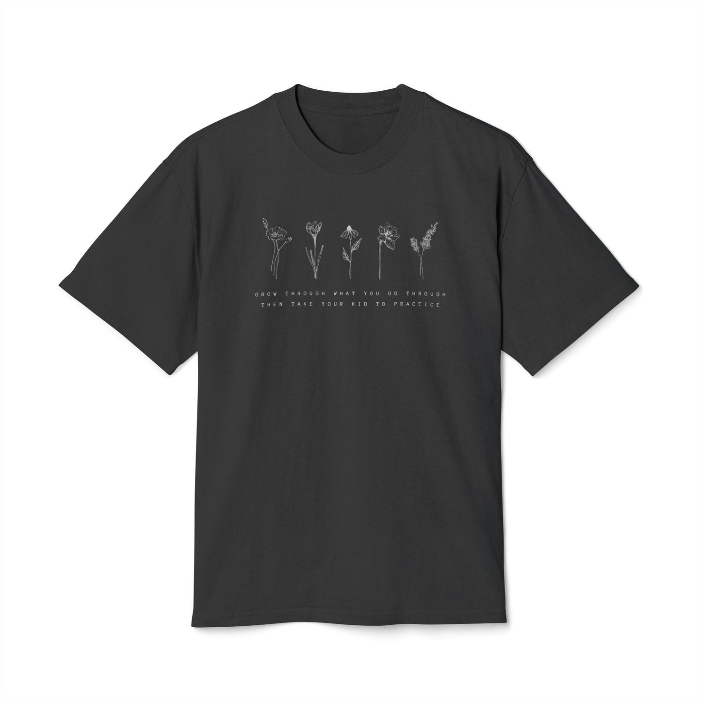Go Through What You Grow Through Then Take Your Kids To Hockey Unisex Heavy Faded Tee