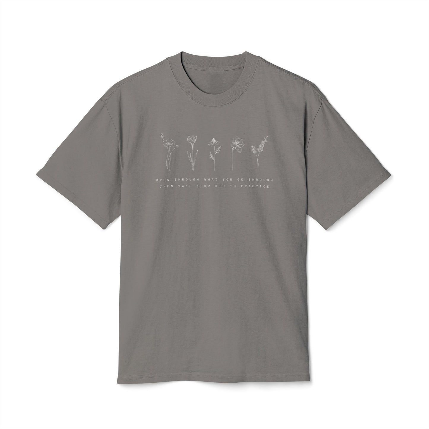 Go Through What You Grow Through Then Take Your Kids To Hockey Unisex Heavy Faded Tee