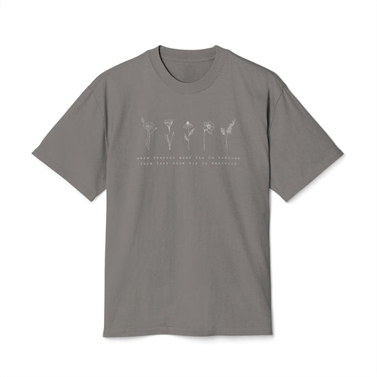 Go Through What You Grow Through Then Take Your Kids To Hockey Unisex Heavy Faded Tee