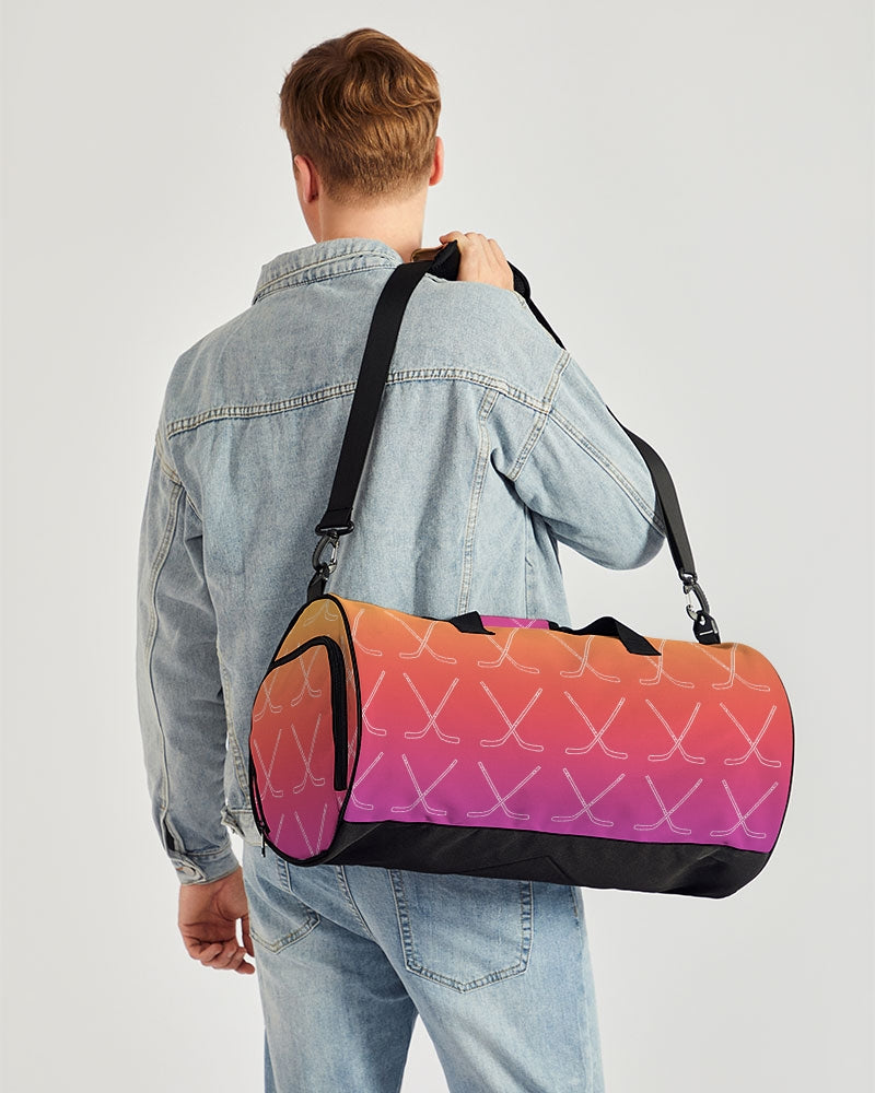 Ombre Hockey Stick Swim Trunks Sports Duffle Bag