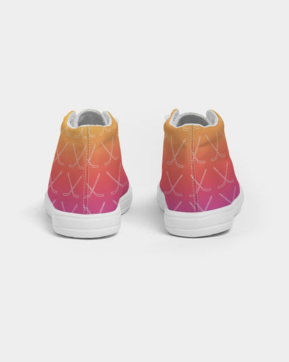 Ombre Hockey Stick Kids Hightop Canvas Shoe