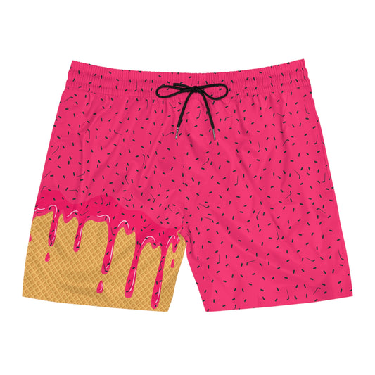 Watermelon Ice Cream Adult Swim Trunks - Mid Length