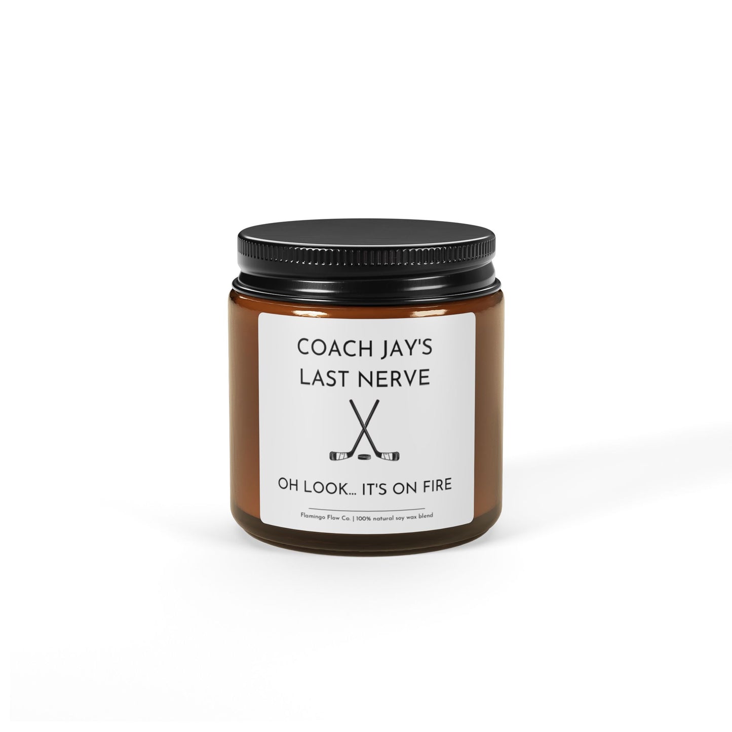 CUSTOM Coach's Last Nerve Scented Soy Candle (Multi-Size, Amber Jar)