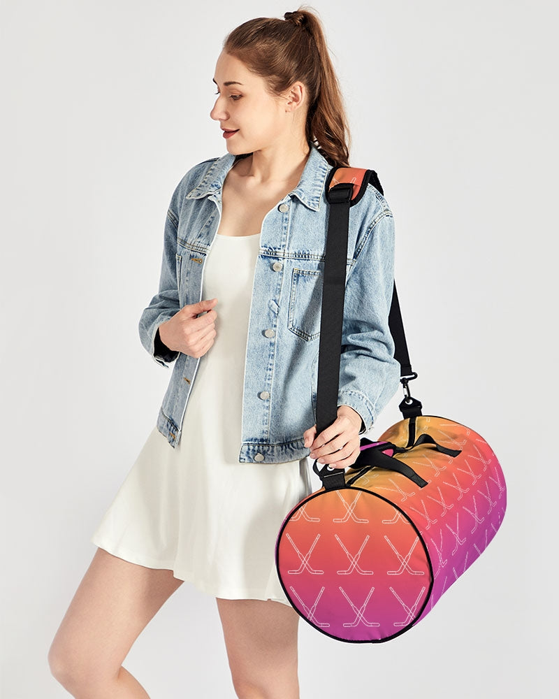 Ombre Goalie Stick Swim Trunks Sports Duffle Bag