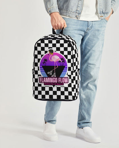 Flamingo Flow Checkered Back To Basics School Backpack