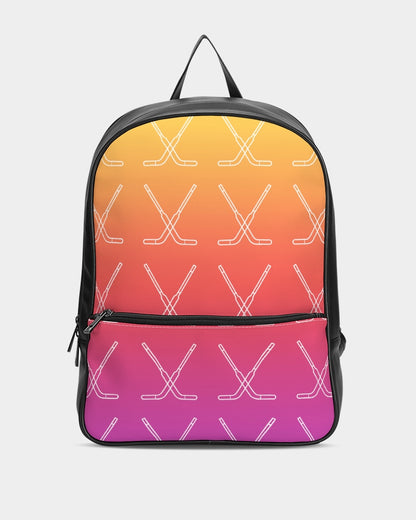 Ombre Goalie Stick Classic Faux Leather Backpack