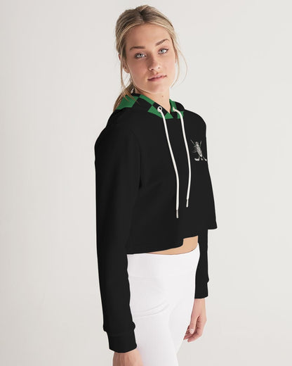 Strongsville Swim Trunks Women's All-Over Print Cropped Hoodie