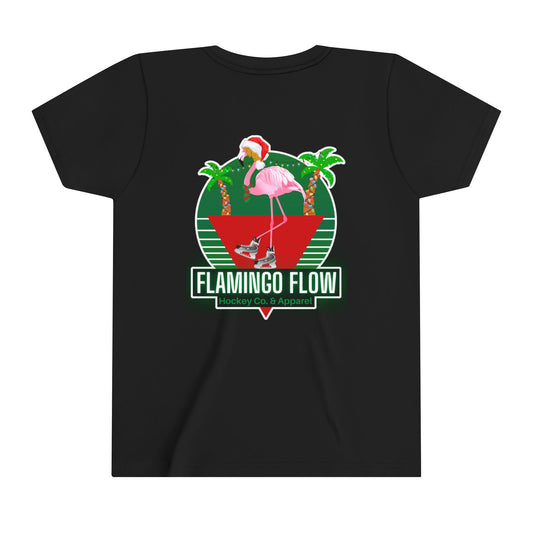 Youth Flamingo Flow Holiday Short Sleeve Tee