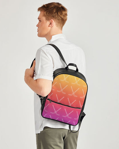 Ombre Goalie Stick Classic Faux Leather Backpack