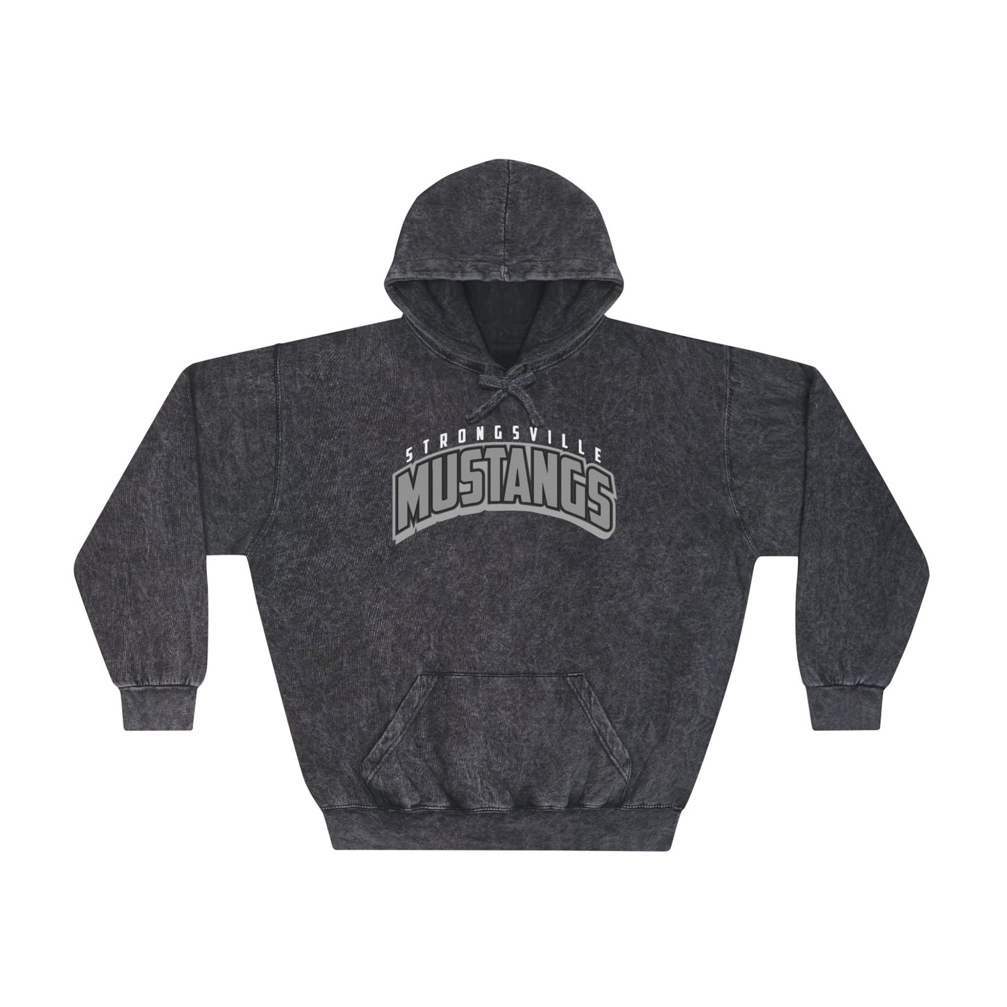 Unisex Mineral Wash Hoodie B&W