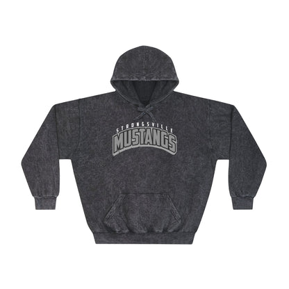 Unisex Mineral Wash Hoodie B&W