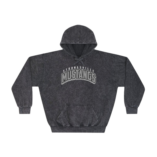 Unisex Mineral Wash Hoodie B&W