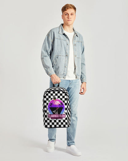 Flamingo Flow Checkered Back To Basics School Backpack