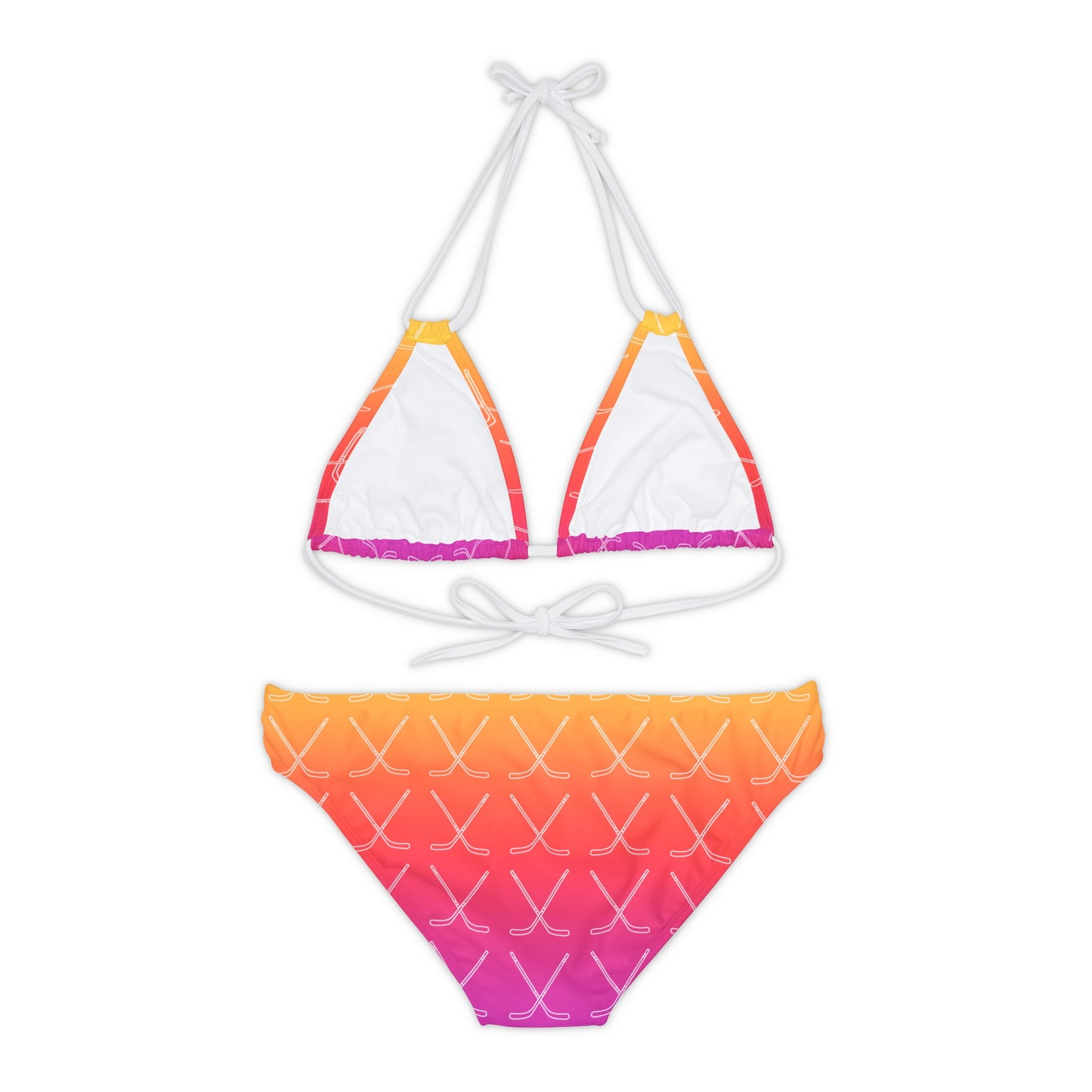 Ombre Hockey Stick Strappy Bikini Set