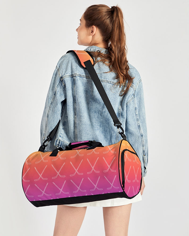 Ombre Hockey Stick Swim Trunks Sports Duffle Bag