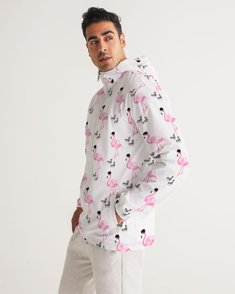 Hockey Playing Flamingos Adult All-Over Print Windbreaker