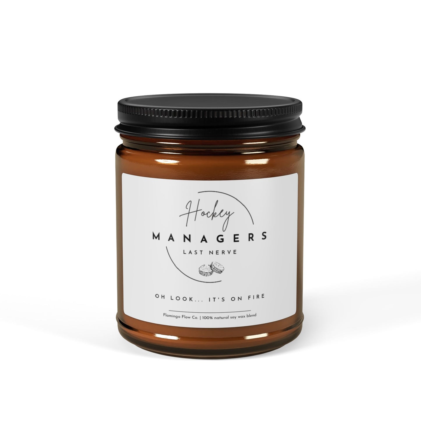 Hockey Manager Soy Candle (Multi-Size, Amber Jar)