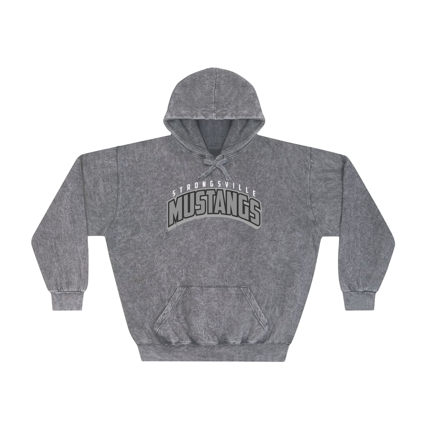 Unisex Mineral Wash Hoodie B&W