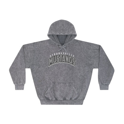 Unisex Mineral Wash Hoodie B&W