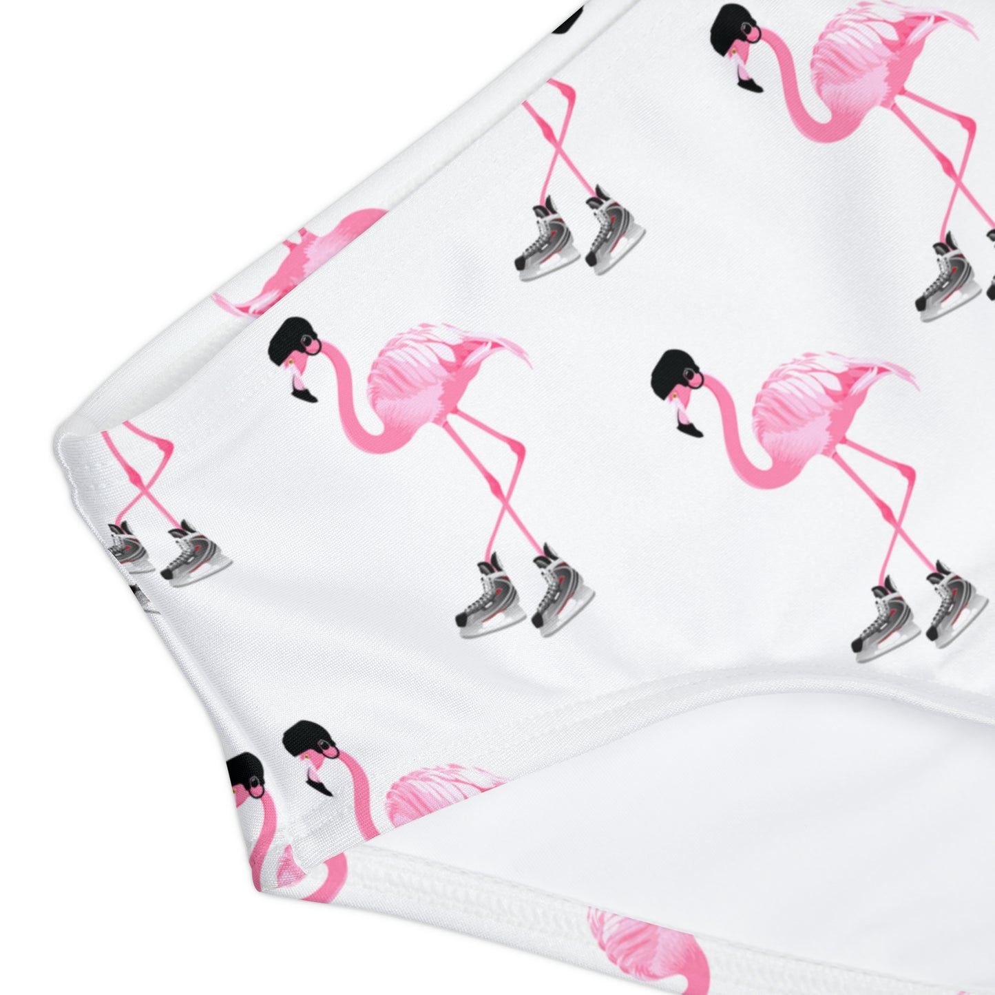 Girls Two Piece Hockey Flamingo Swimsuit