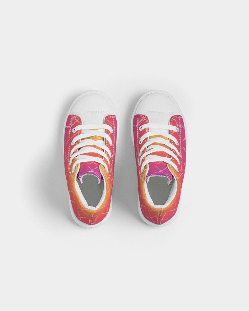 Ombre Hockey Stick Kids Hightop Canvas Shoe