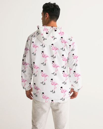 Hockey Playing Flamingos Adult All-Over Print Windbreaker