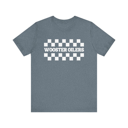 Unisex Checkered Jersey Short Sleeve Tee