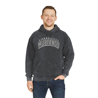 Unisex Mineral Wash Hoodie B&W
