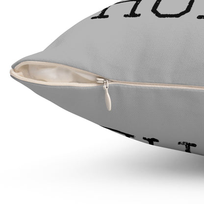 Oilers Home Spun Polyester Square Pillow