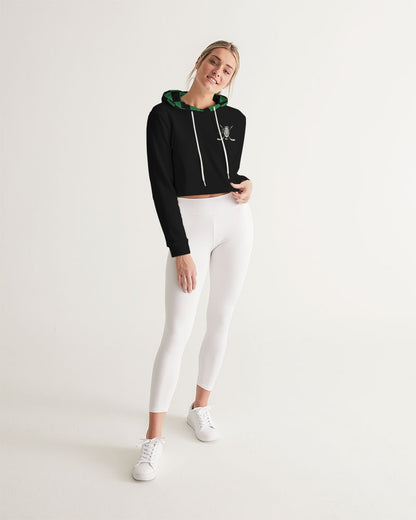 Strongsville Swim Trunks Women's All-Over Print Cropped Hoodie
