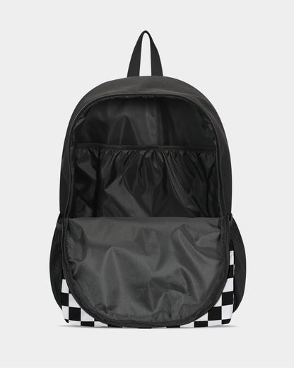 Flamingo Flow Checkered Duo-Zip Front Canvas Backpack