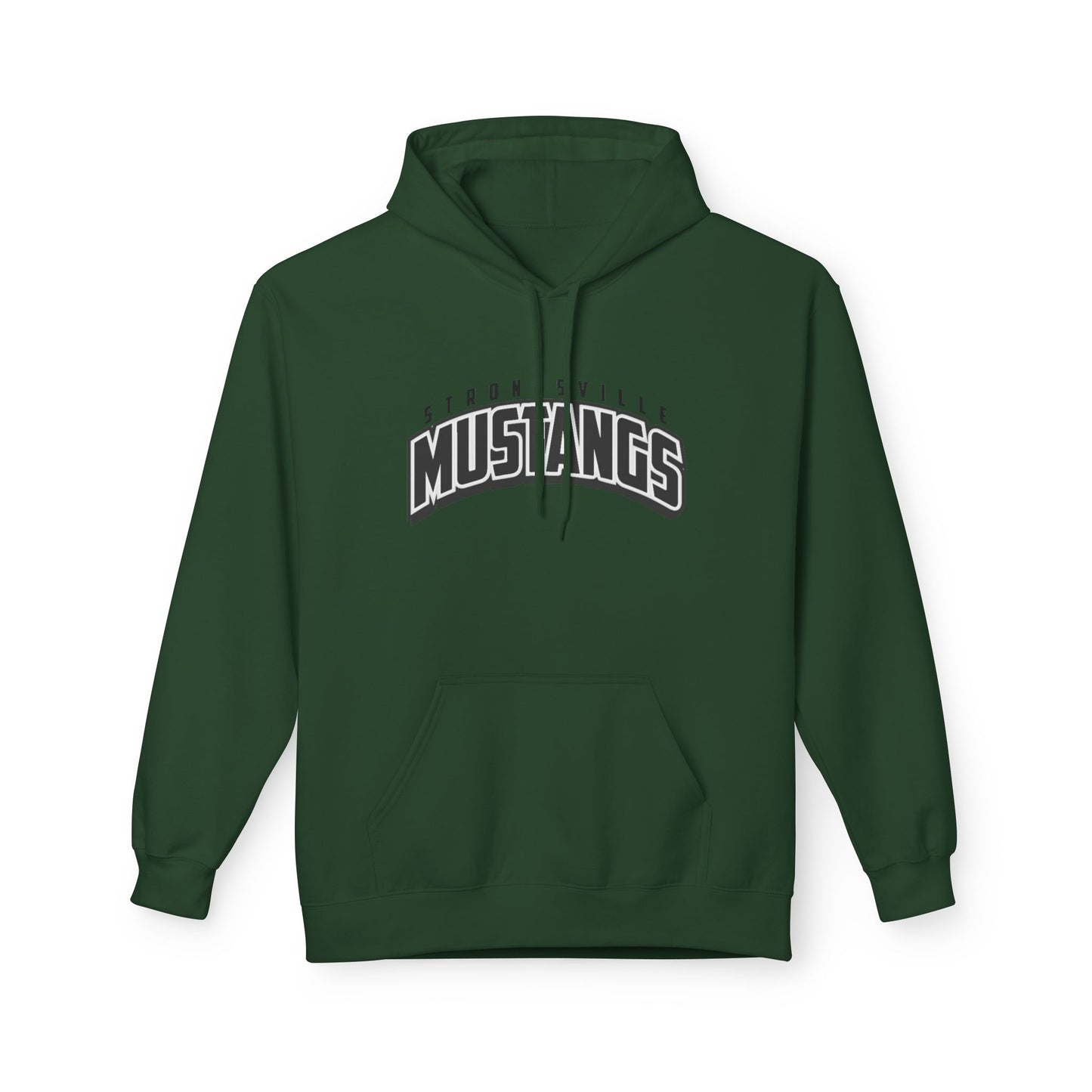 Black Logo Unisex Midweight Softstyle Fleece Hoodie