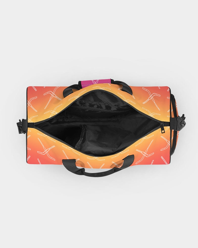 Ombre Goalie Stick Swim Trunks Sports Duffle Bag