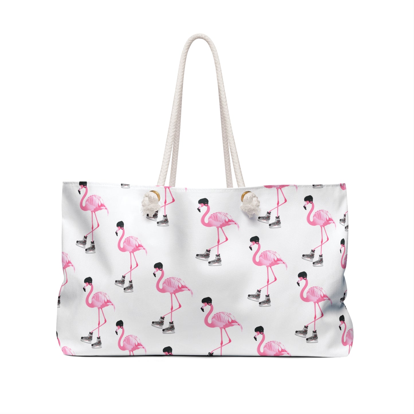 Hockey Playing Flamingo Weekender Bag