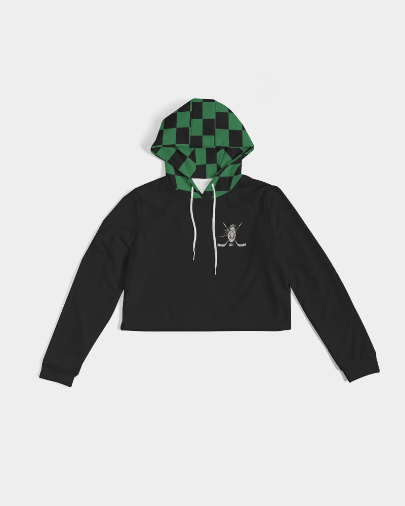 Strongsville Swim Trunks Women's All-Over Print Cropped Hoodie