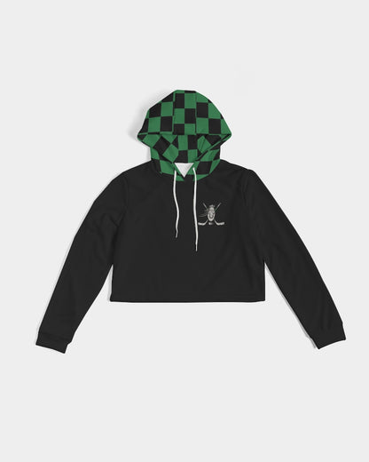 Strongsville Swim Trunks Women's All-Over Print Cropped Hoodie