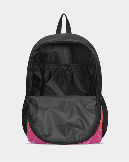 Ombre Hockey Stick Duo-Zip Front Canvas Backpack