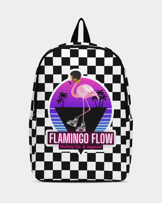 Flamingo Flow Checkered Back To Basics School Backpack