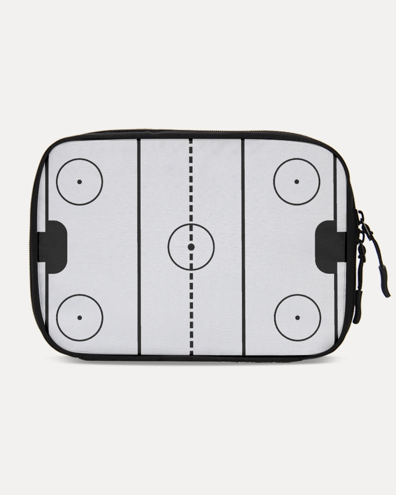 Black & white rink goalie mom Large Travel Organizer