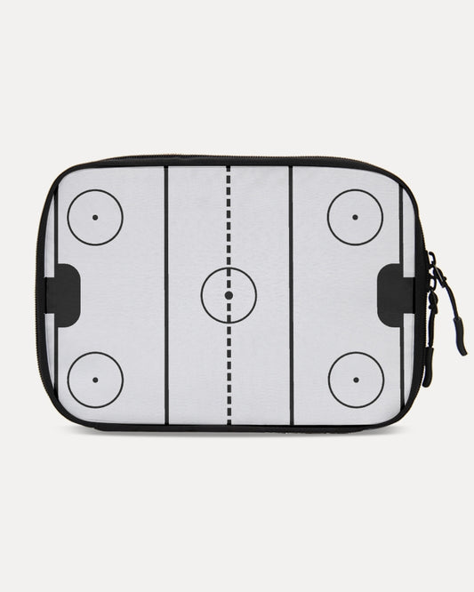Black & white rink goalie mom Large Travel Organizer