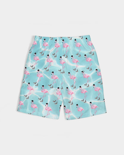 Adult Unisex Flamingo Flow SWAG T-Shirt Boys  All-Over Print Swim Trunk