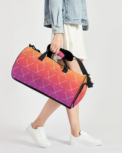 Ombre Hockey Stick Swim Trunks Sports Duffle Bag